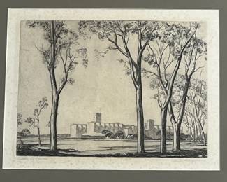 Charles Chili Capps Prairie Printmaker signed print