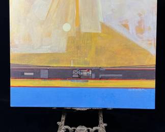 Ed Pointer Kansas regionalist, Wichita resident original painting