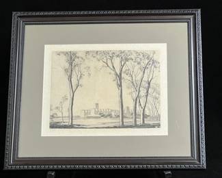 Charles Chili Capps Prairie Printmaker signed print