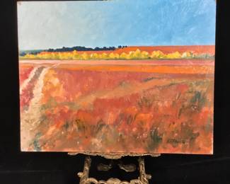 Ed Pointer Kansas regionalist, Wichita resident original painting