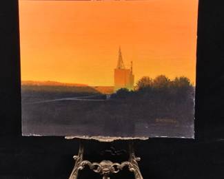 Ed Pointer Kansas regionalist, Wichita resident original painting