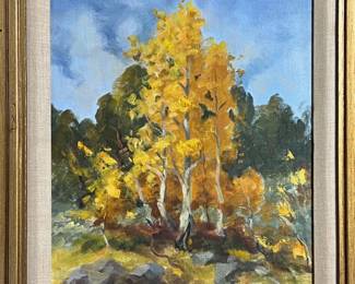 Original painting of aspen trees by Chapman