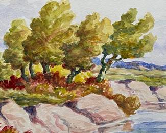 Original signed watercolor painting by Birger Sandzen