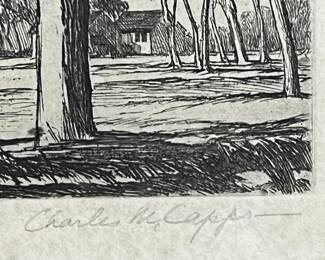 Signature: Charles Capps Prairie Printmaker signed print