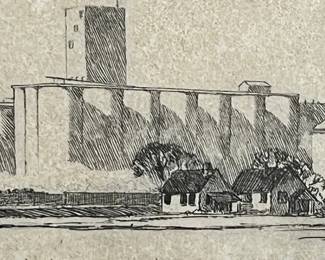 Detail: Charles Chili Capps Prairie Printmaker signed print