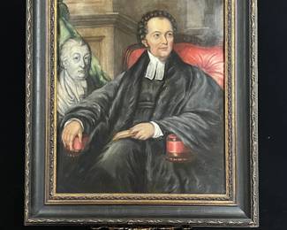 Finely Detailed painting of a scholarly gentleman - oil on canvas