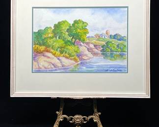 Original Watercolor painting by Prairie Printmaker and Swedish artist Birger Sandzen