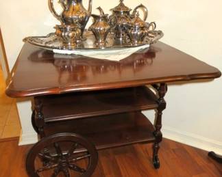 Antique Drop Leaf Butler Tea Cart