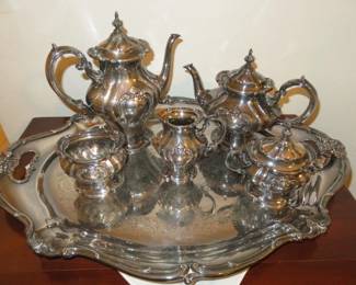 Vintage Gorham Chantilly Silver Plate Tea Set