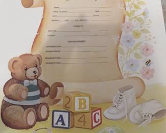 1987 Neals Art Studio Signed, Neil Holland,  New Baby "Heaven Sent"