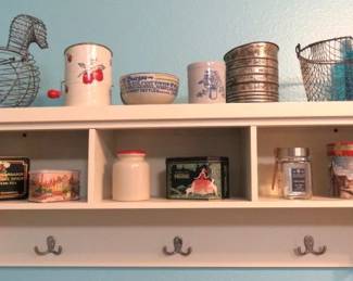 Foyer Wall Mount Coat Rack Cubby Shelf