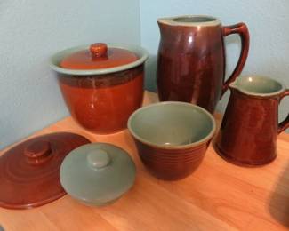 Vintage Teal/Brown Red Wing Pottery