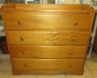 Vintage Wood Console Baby Changing Table Chest of Drawers