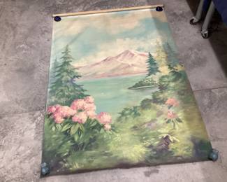 Large Canvas Mural 1940s