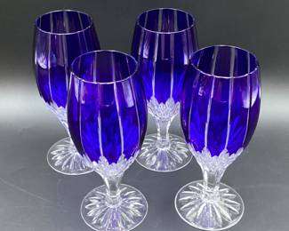 Ajka Crystal Castille Alberga Cobalt Blue Iced Tea