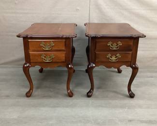 A.A. Laun Solid Cherry End Tables