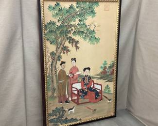 Large Framed Silk Painting