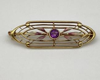 14k Gold & Amethyst