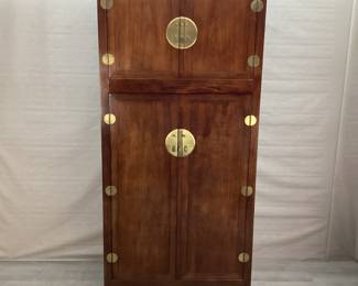 1970s Baker Chinoiserie Armoire