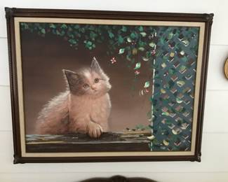 Large canvas art signed. by Young