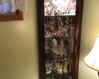 Corner Lighted Curio Cabinet