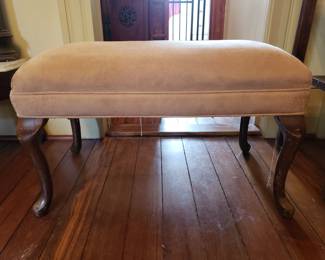 VELVET UPHOLSTERED BENCH