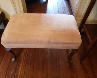 VELVET UPHOLSTERED BENCH