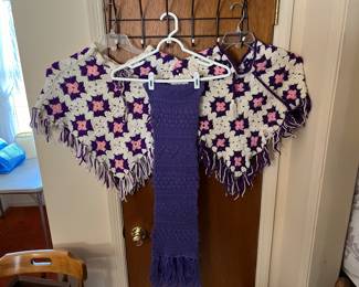 Vintage granny-square ponchos