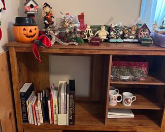 Holiday decor; craft books; holiday dishes