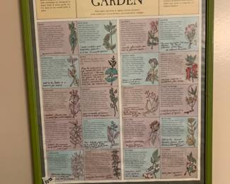"The Herb Garden" framed poster