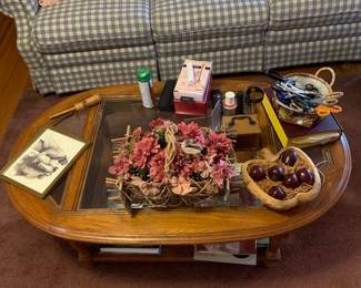 Decor and glass coffee table