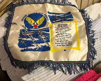 US Air Force pillow cover - 1950s era