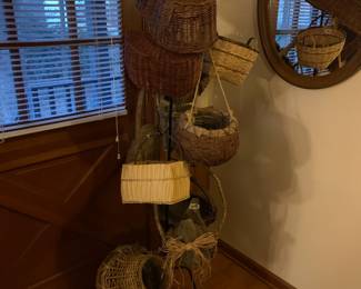 Baskets and hall tree