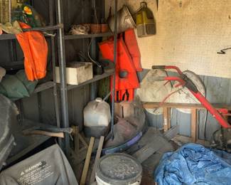 Inside the outbuilding