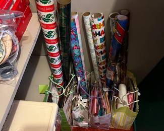Christmas gift wrap and gift bags
