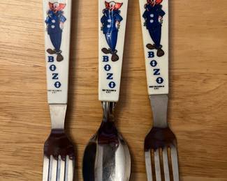 Bozo the Clown child's flatware
