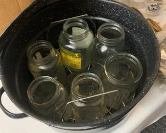 Canning bath and jars