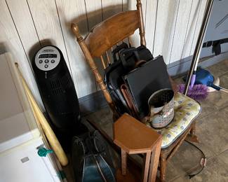 Rocking chair, space heater, other goodies