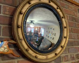 Vintage convex mirror