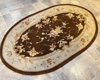 794 Nourison Juliette Aubusson 3 x 5 Carved Wool Pile Rugmin