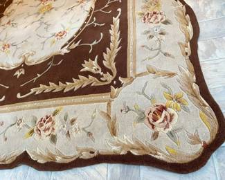 794 Nourison Juliette Aubusson 8 x 10 Carved Wool Pile Carpet Detailmin