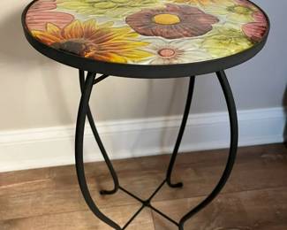 794 GlassTop Indoor Outdoor Side Table Plantermin