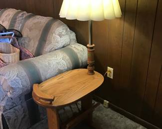 Vintage MC end table with light.