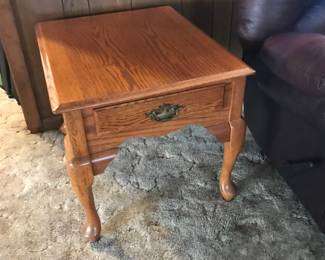 Vintage end table; we have a matching pair of these.