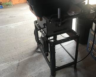 Vintage Craftsman contractor's saw. 
Interesting in that it uses an 8 inch blade, but is pulley driven. Seems to be in excellent condition.