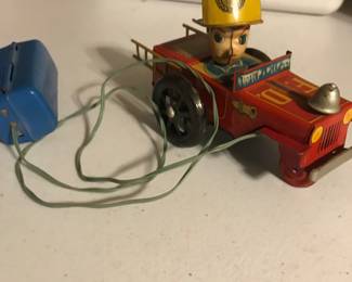 Vintage battery operated toy fire truck.
Sold!