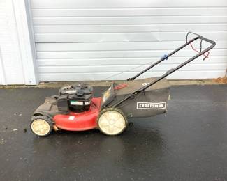 ARKA229 Craftsman Lawn Mower 21' deck with a 163cc Briggs & Stratton Platinum engine. Comes with bag that is attached. Model# 247.377050. Was tested and runs.