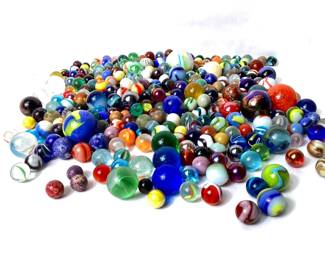 JOSW964 Antique Vintage Marbles Large marble assortment.