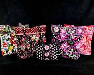 JOSW906 Vera Bradley Bag Collection Four colorful, very clean purses, & 1 cosmetic bag. Items may not have even been used. All have interior pockets & made with quilted 100% cotton fabric. All are machine washable.