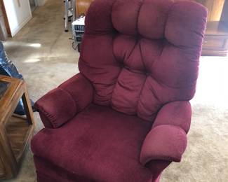 set of 2 burgundy chairs